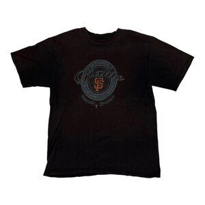 Vintage San Francisco Giants T-Shirt Size Large CSA Black Faded Y2K Distressed